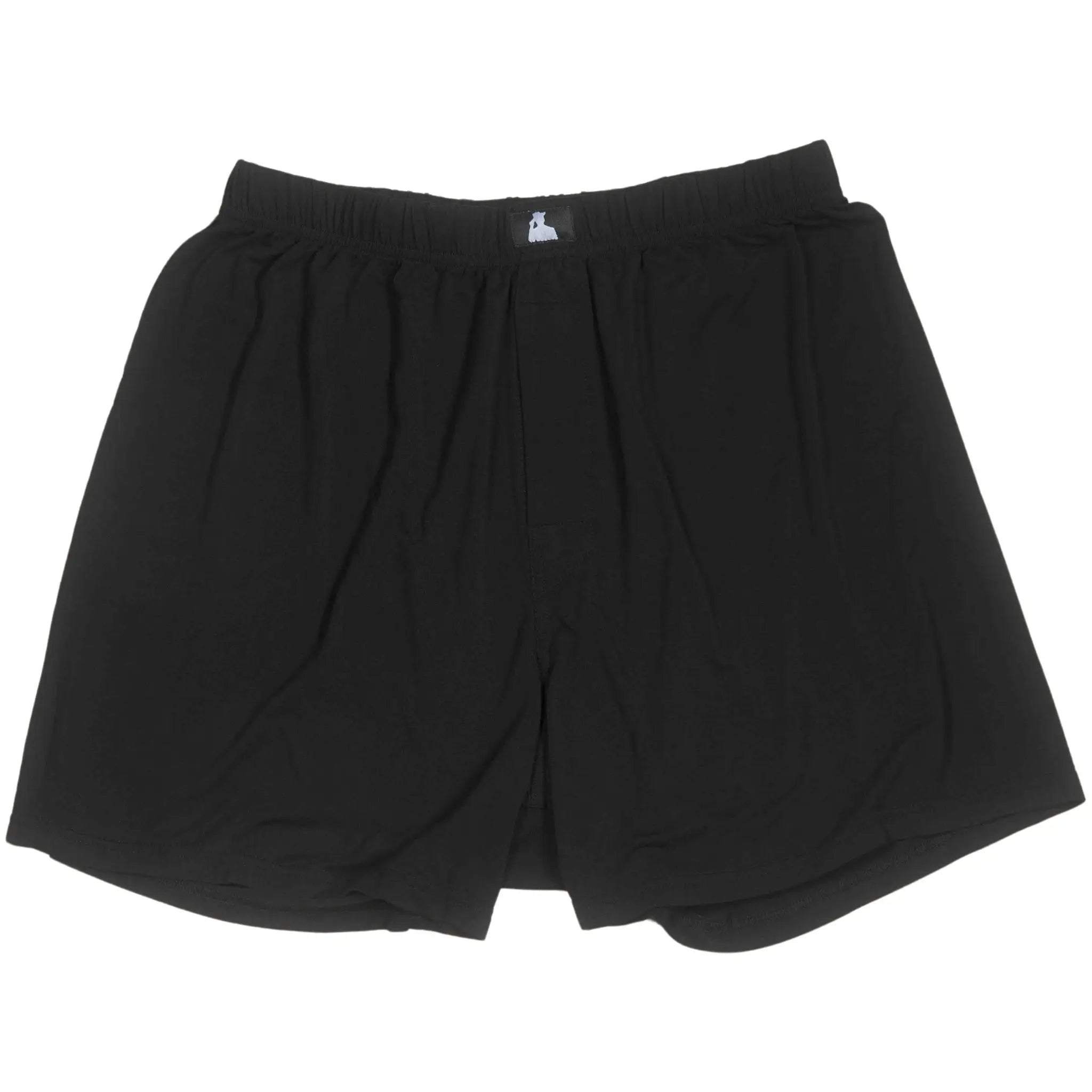 Front view of black bamboo Lyocell men’s underwear by Mr. Fertyl, showcasing a breathable, fertility-safe design.
