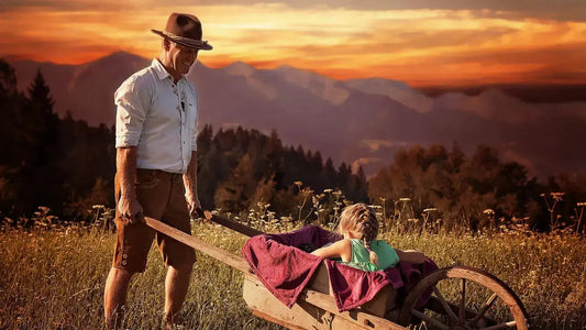Father in nature symbolizing fertility, legacy, and eco-friendly living—aligned with sustainable men’s underwear choices.