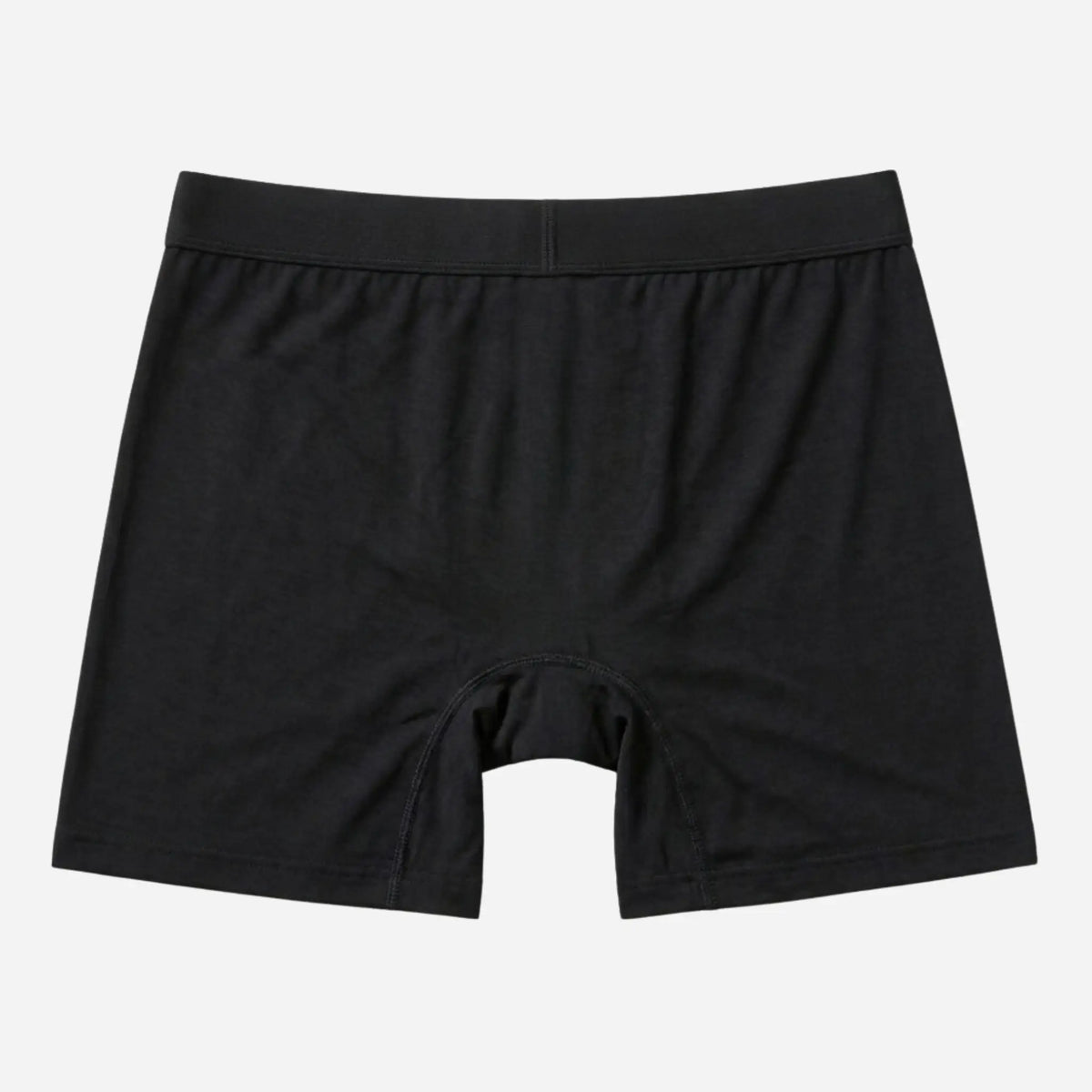 Front of black fertility-friendly men's boxer brief's by Mr. Fertyl, made from Bamboo Lyocell for breathable, non-toxic comfort.