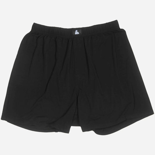 Front view of black men's underwear from Mr. Fertyl, made with Bamboo Lyocell for breathability and reproductive health.