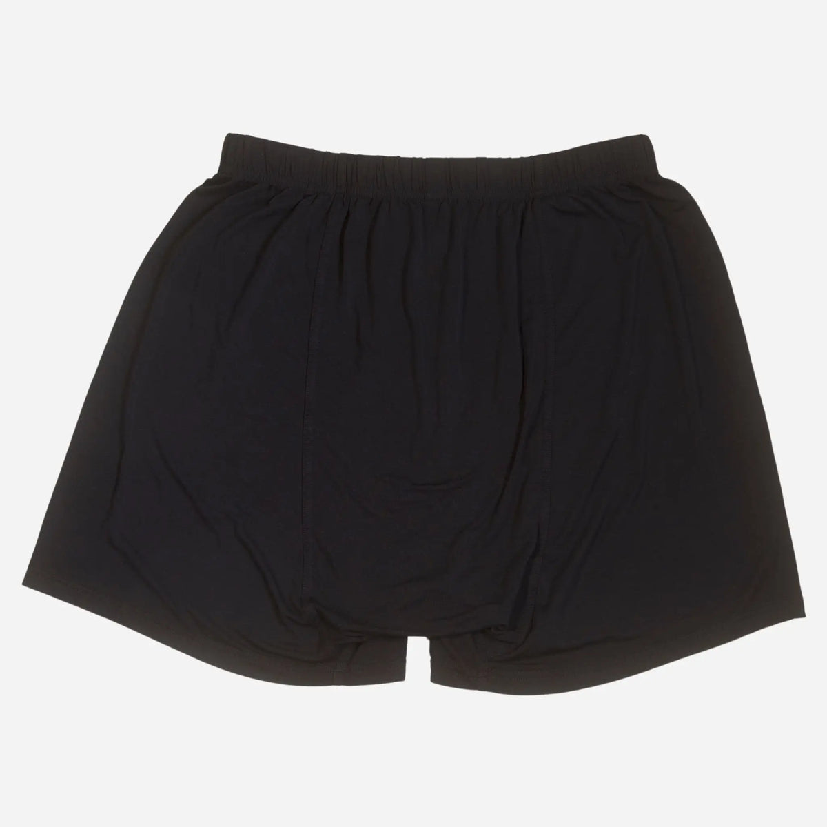 Back view of black bamboo Lyocell men’s underwear by Mr. Fertyl, designed for breathability, comfort, & fertility support.