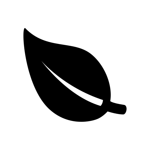 Minimalist leaf icon representing eco-friendly, plant-based bamboo Lyocell used in Mr. Fertyl underwear.