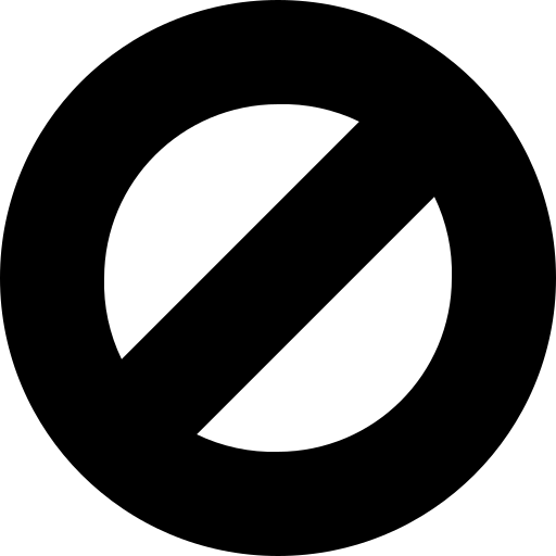 Bold black 'no' symbol indicating our underwear is free from harmful chemicals and toxins linked to reproductive harm.